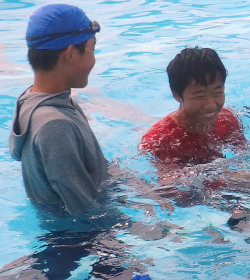 pool jump swim shirt teen boy